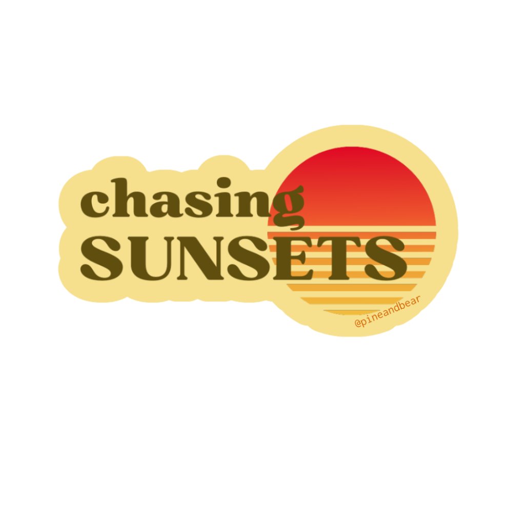 Chasing Sunsets Vinyl Sticker 