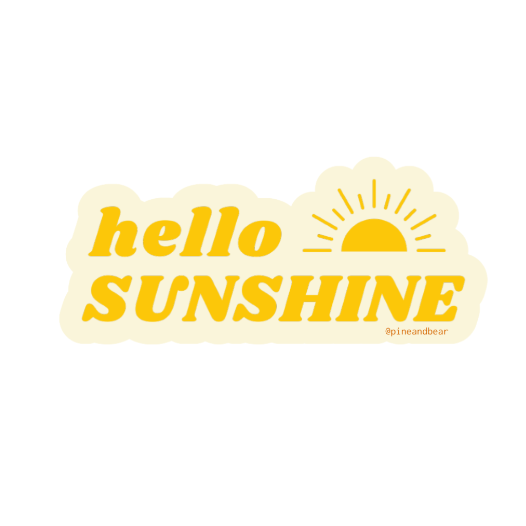 Hello Sunshine Vinyl Sticker