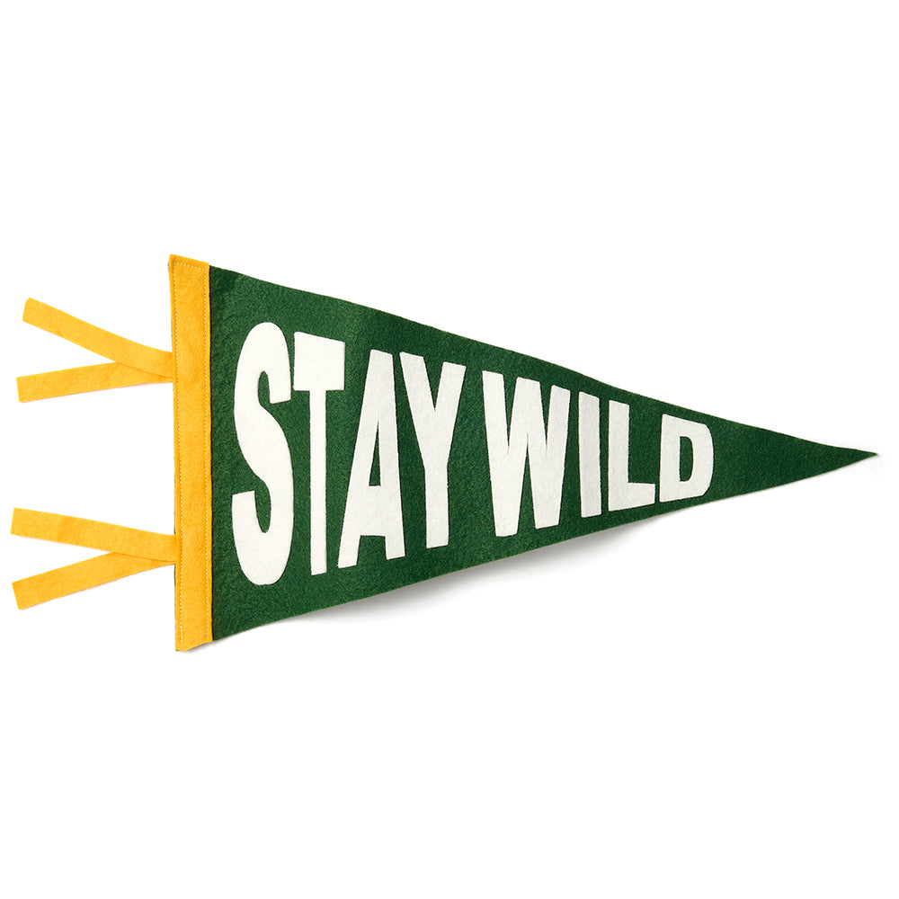 Stay wild pennnat flag
