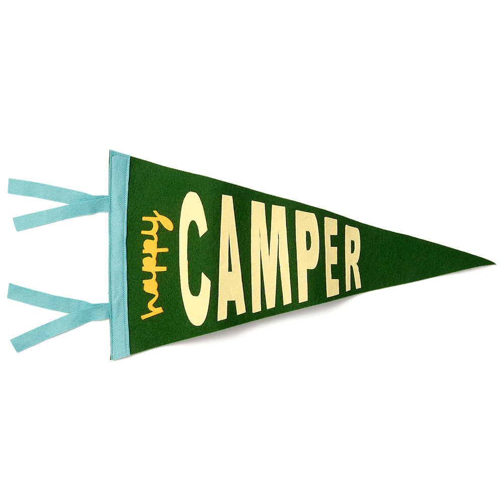 Happy camper pennant flag