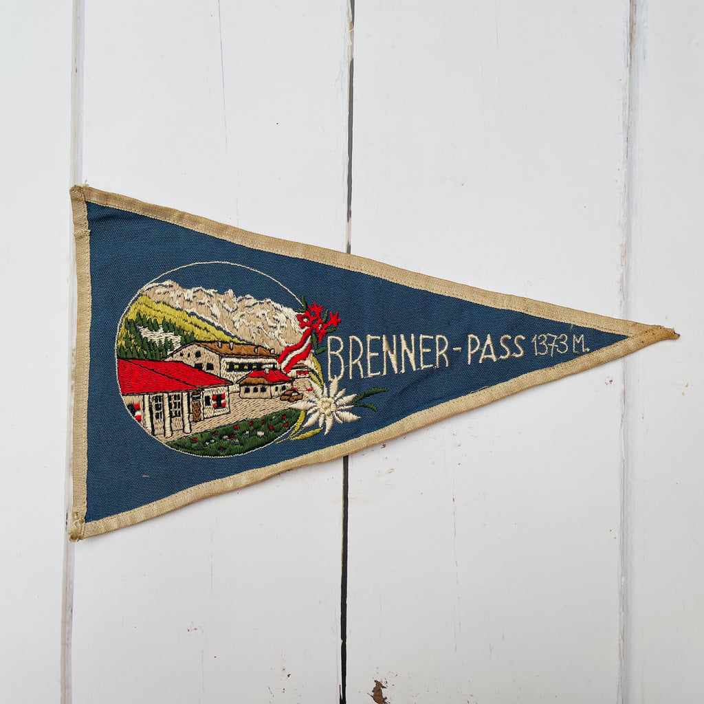 Vintage Travel Pennant - Brenner Pass 