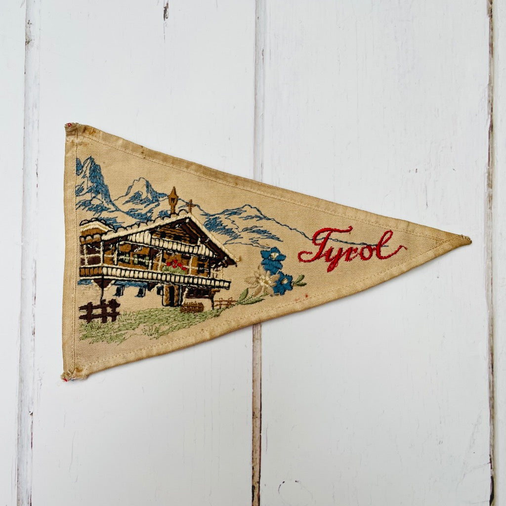 A lovely vintage Austrian pennant flag from Tyrol