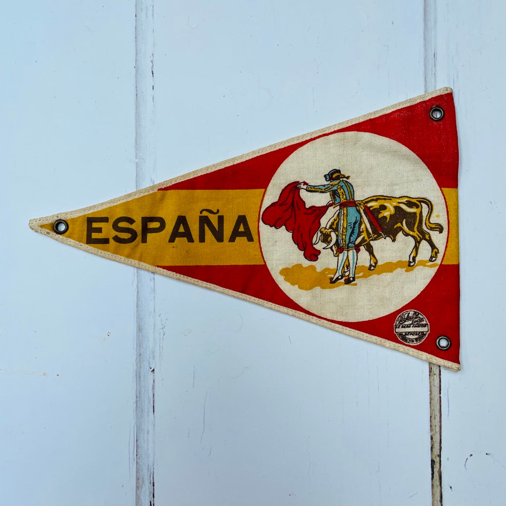 Vintage Spanish Travel Pennant 