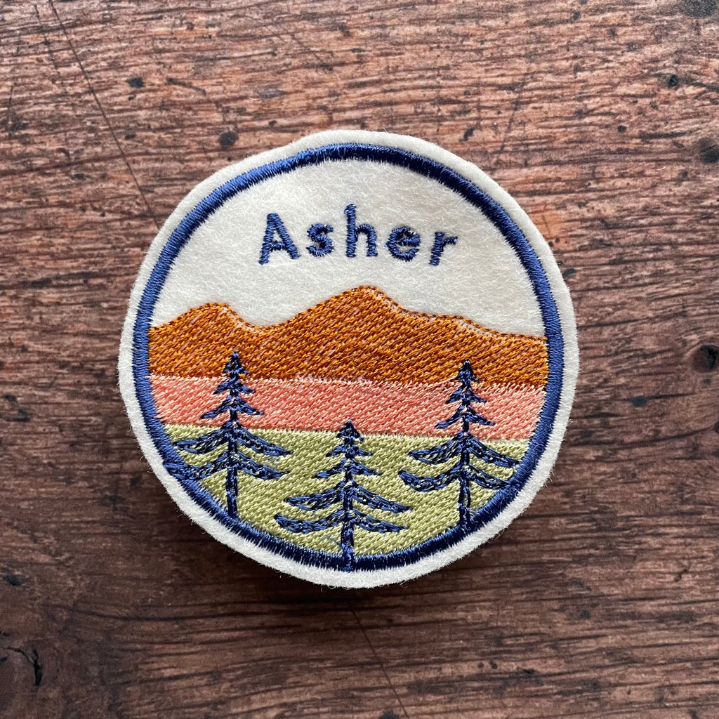 Personalised mountain patch