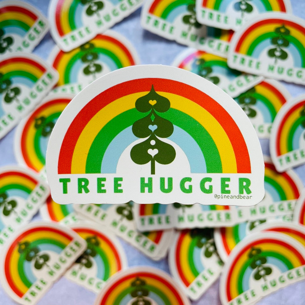 Tree Hugger Vinyl Sticker