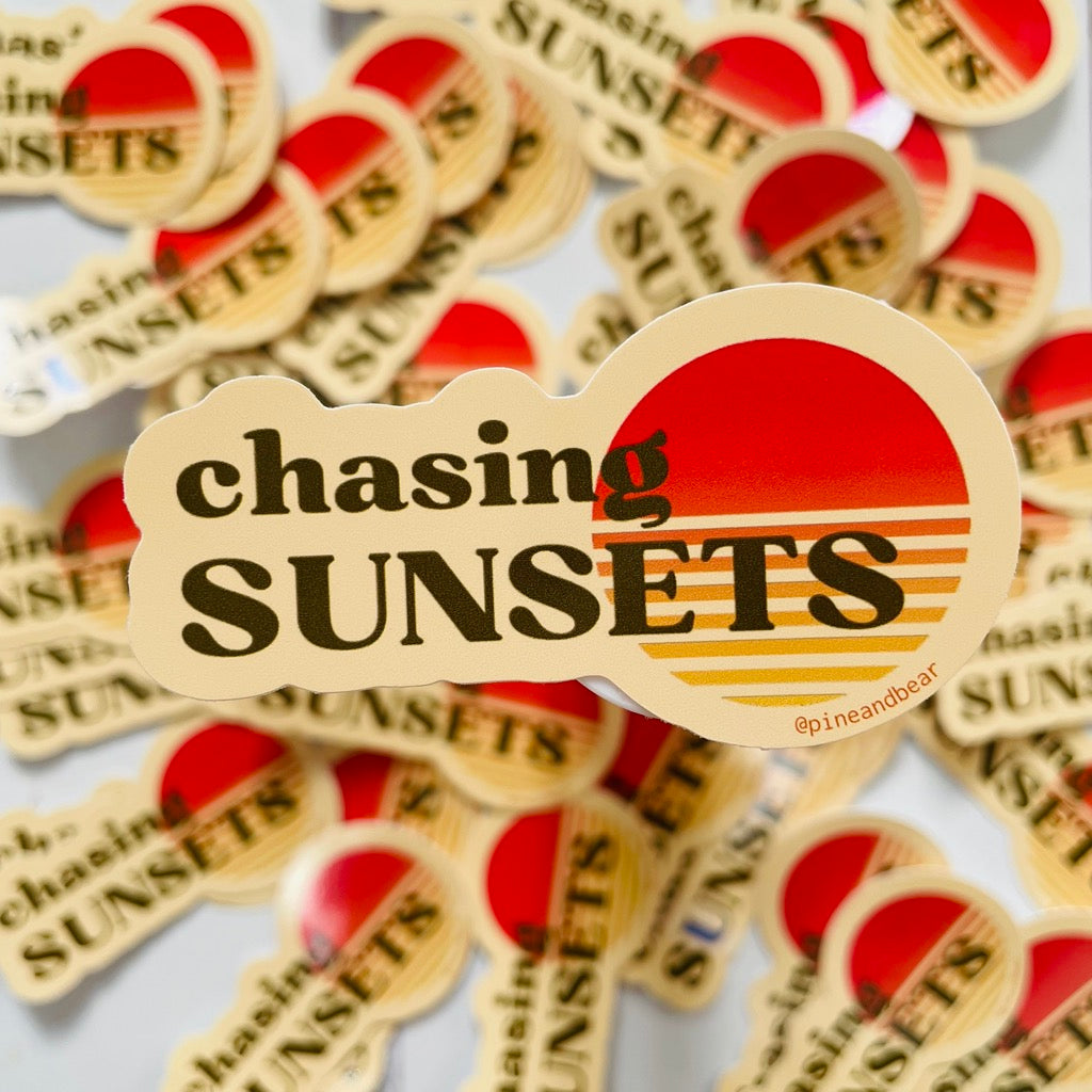 Chasing Sunsets Vinyl Sticker 