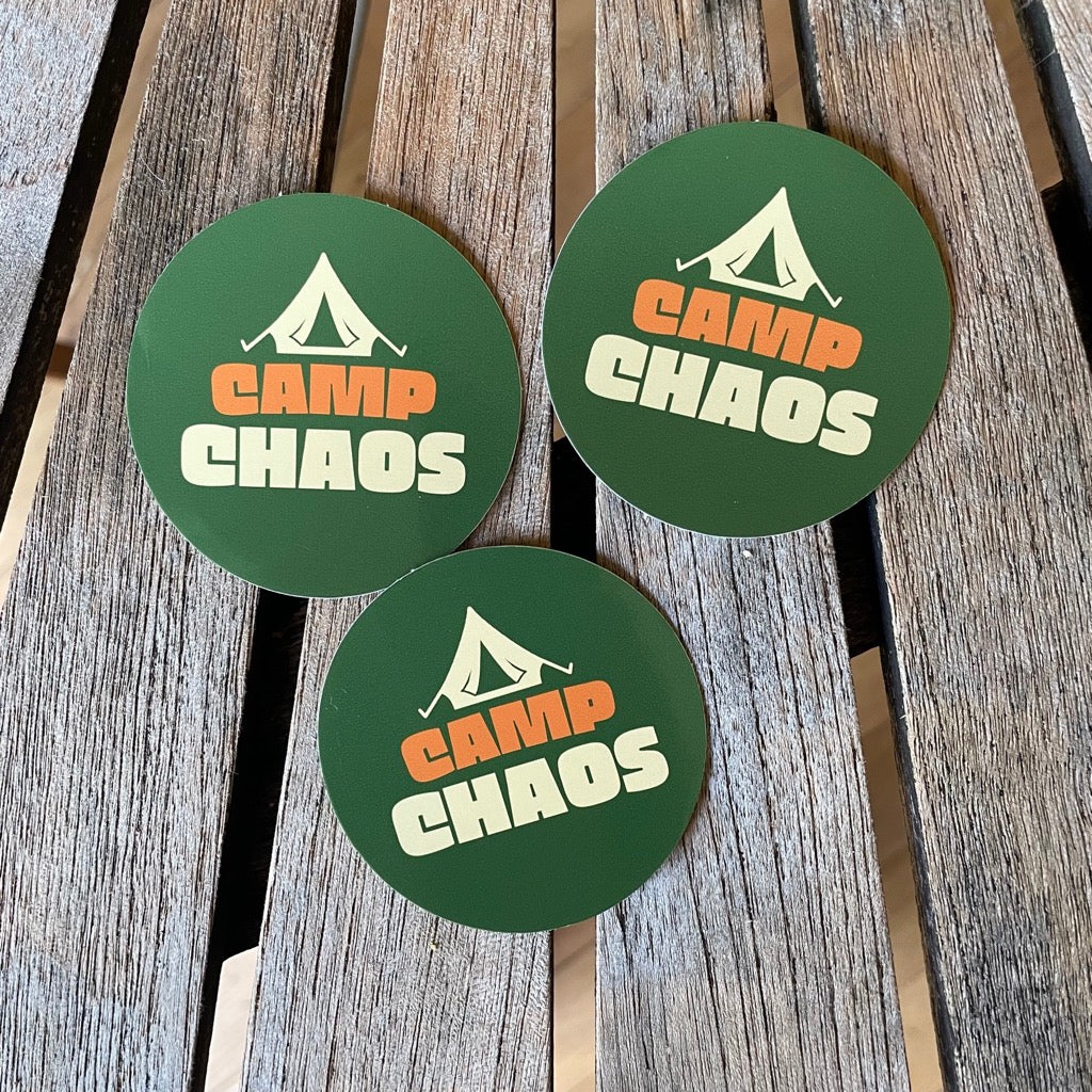 Camp Chaos Vinyl Waterproof Sticker