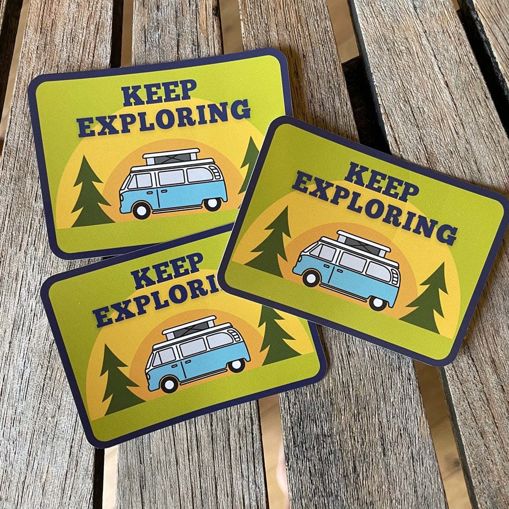 Keep Exploring campervan sticker