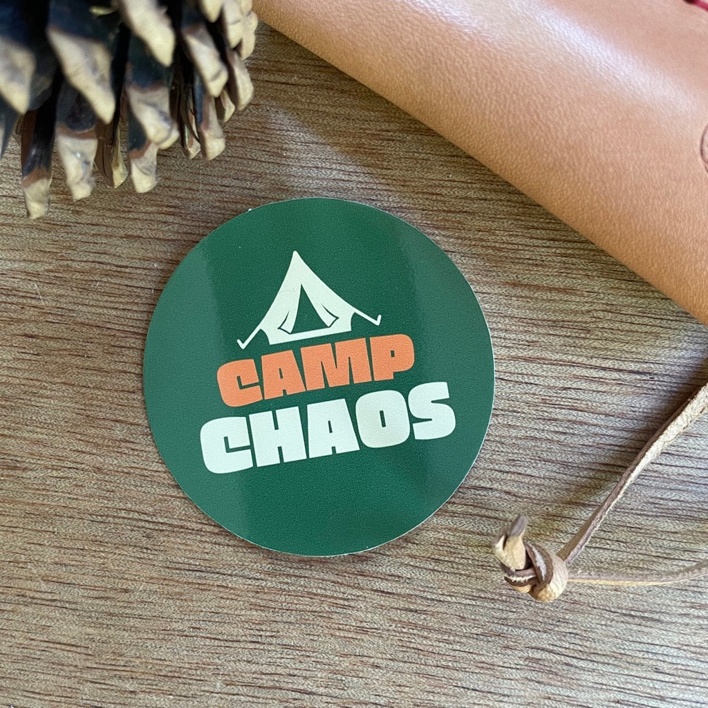 Camp Chaos Vinyl Waterproof Sticker