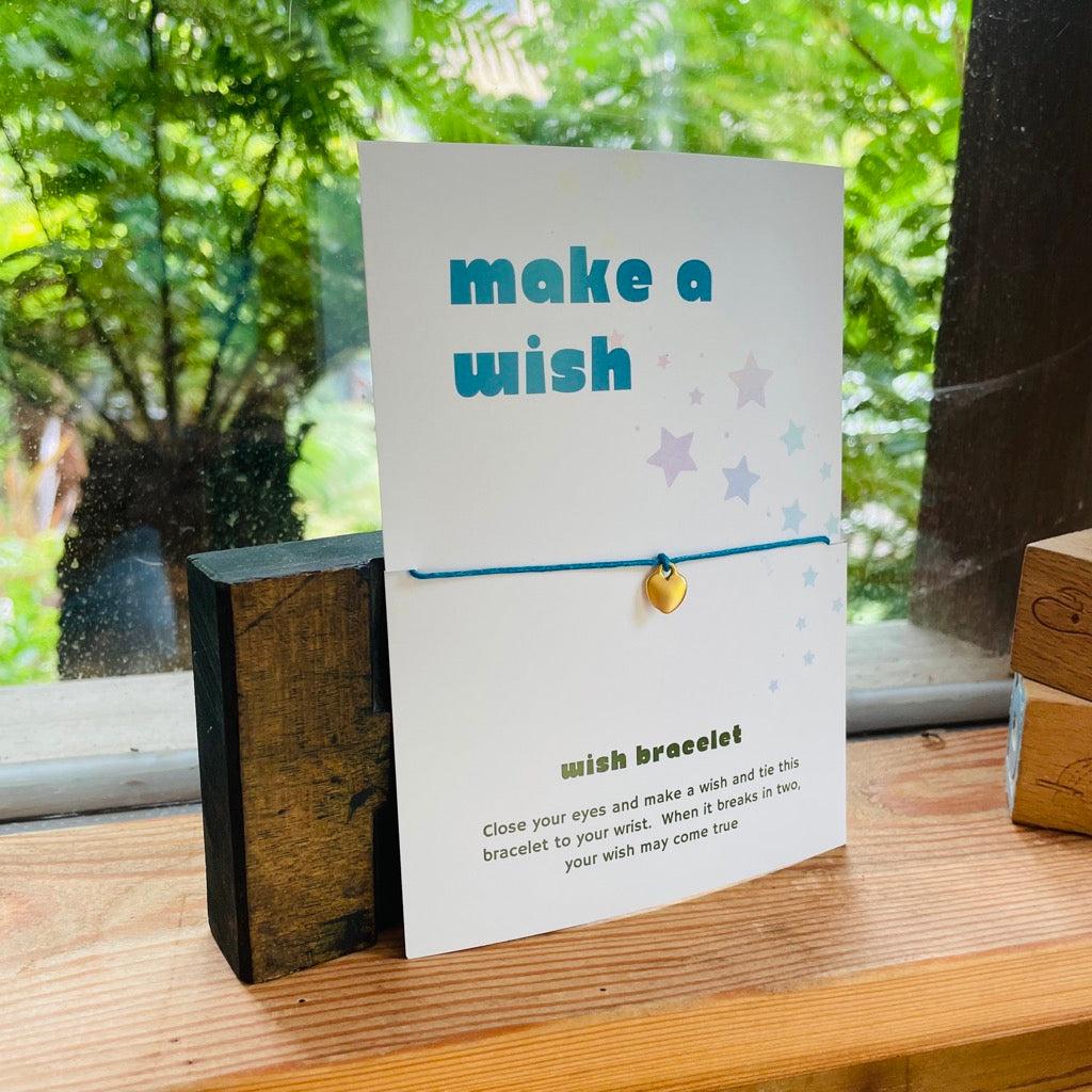 Make A Wish Bracelet on its gift card.