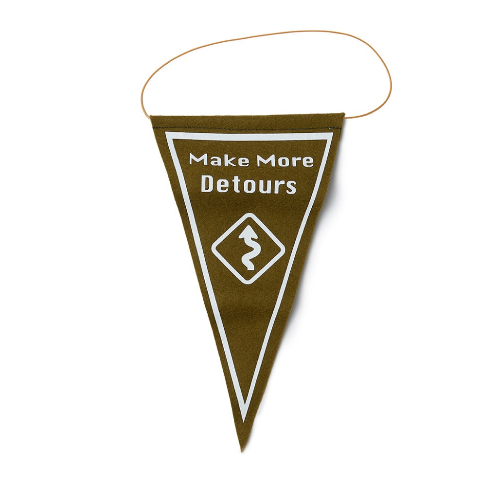 Make more detours mini pennant flag