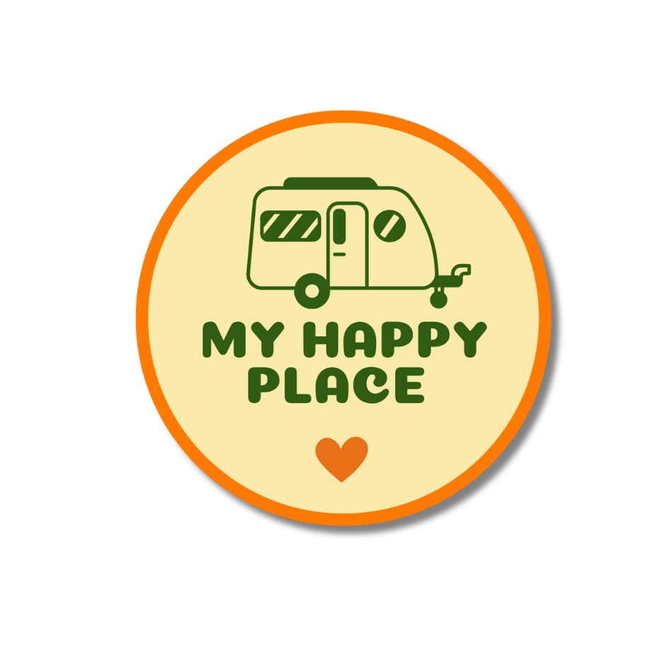 my happy place caravan sticker