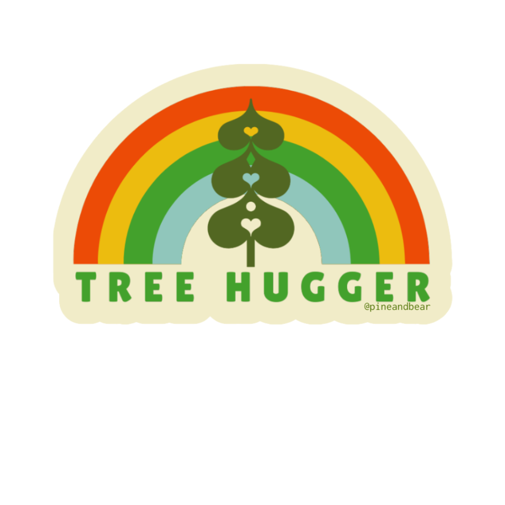 Tree Hugger Vinyl Sticker