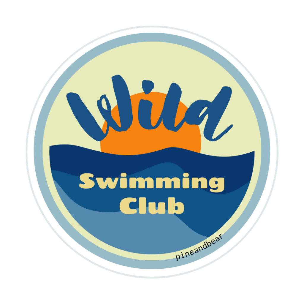 Wild swimming club sticker