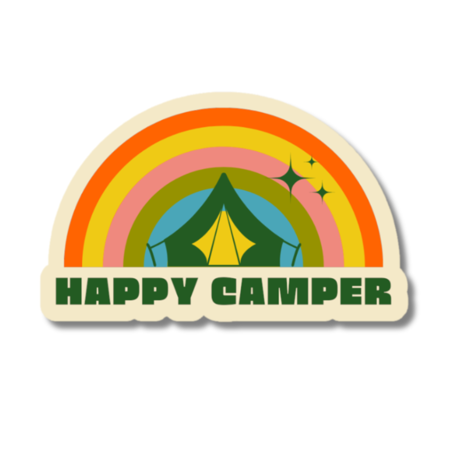 happy camper vinyl sticker
