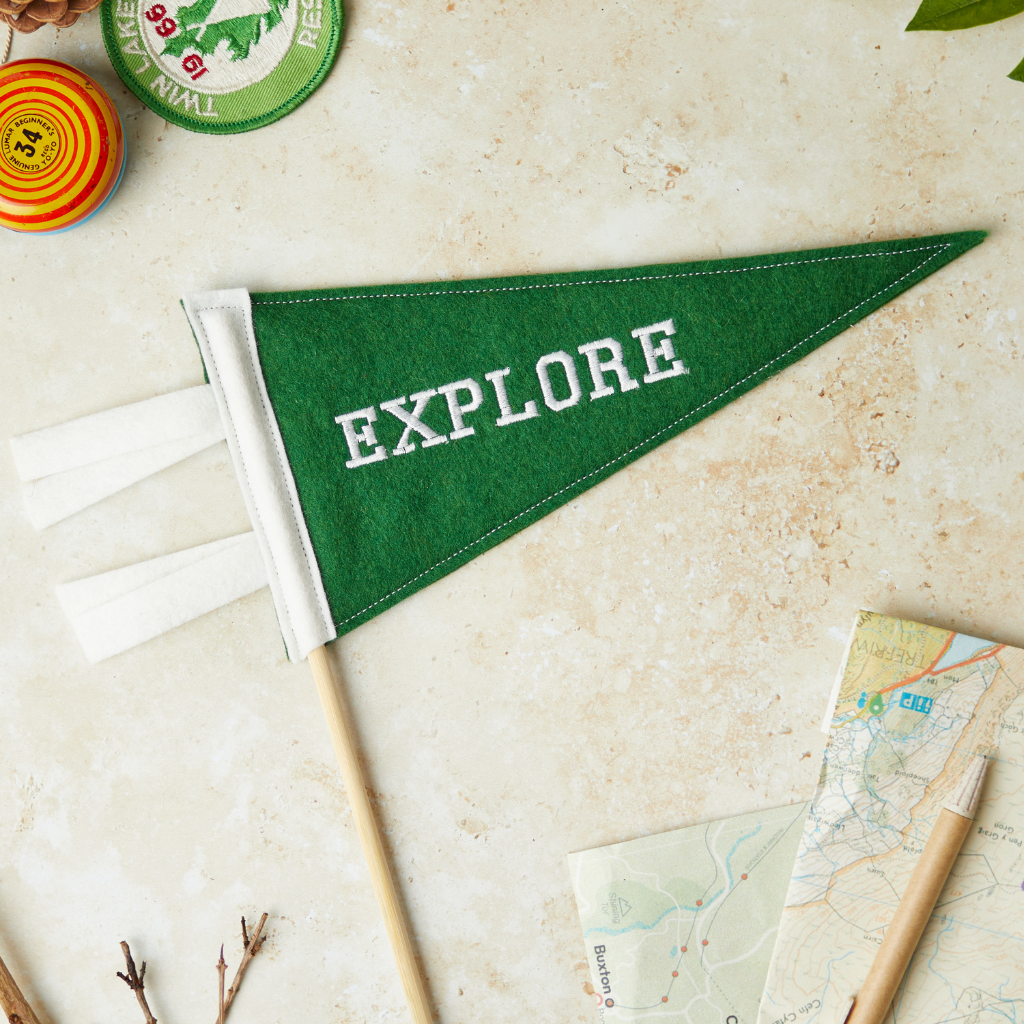 explore mini pennant flag