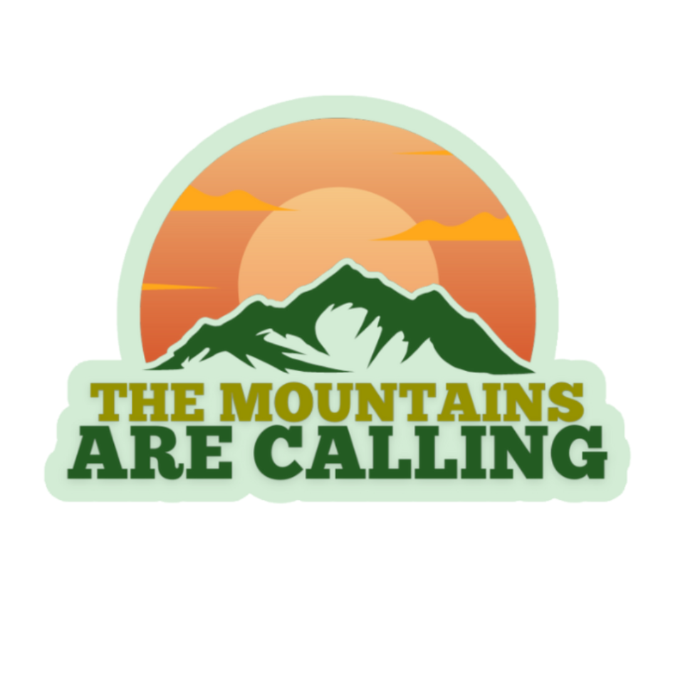 the mountains are calling vinyl sticker
