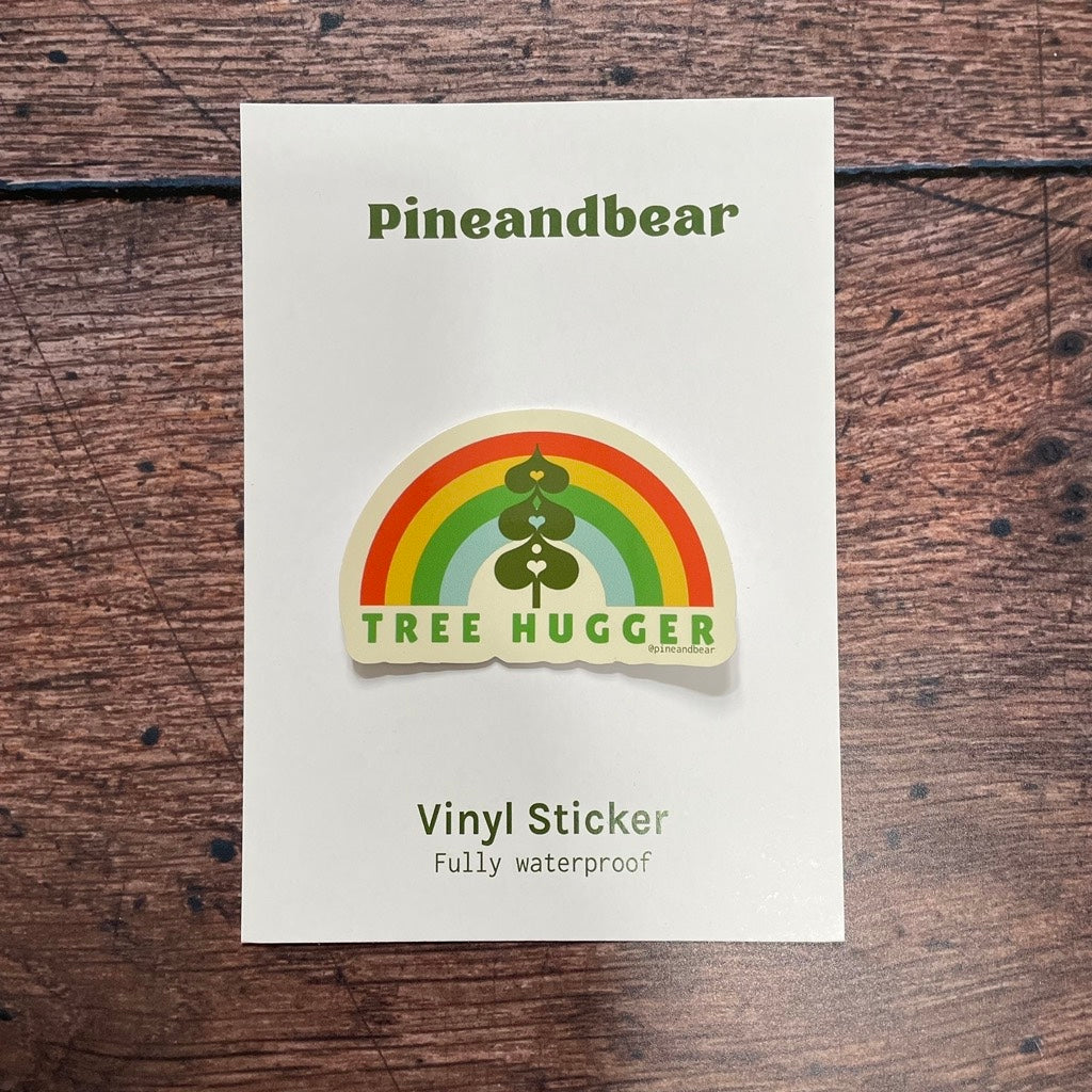 Tree Hugger Vinyl Sticker