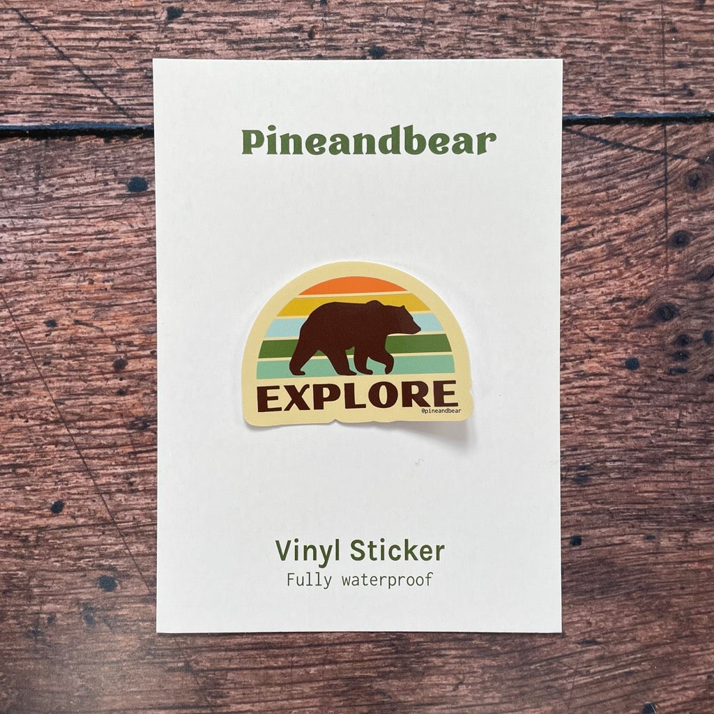 Explorative Sticker Explore Vinyl Sticker | Adventure Sticker | Pineandbear – pineandbear