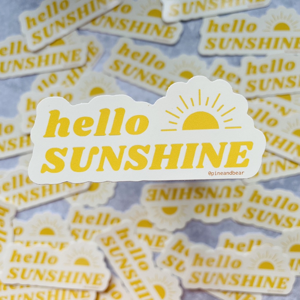 Hello sunshine sticker