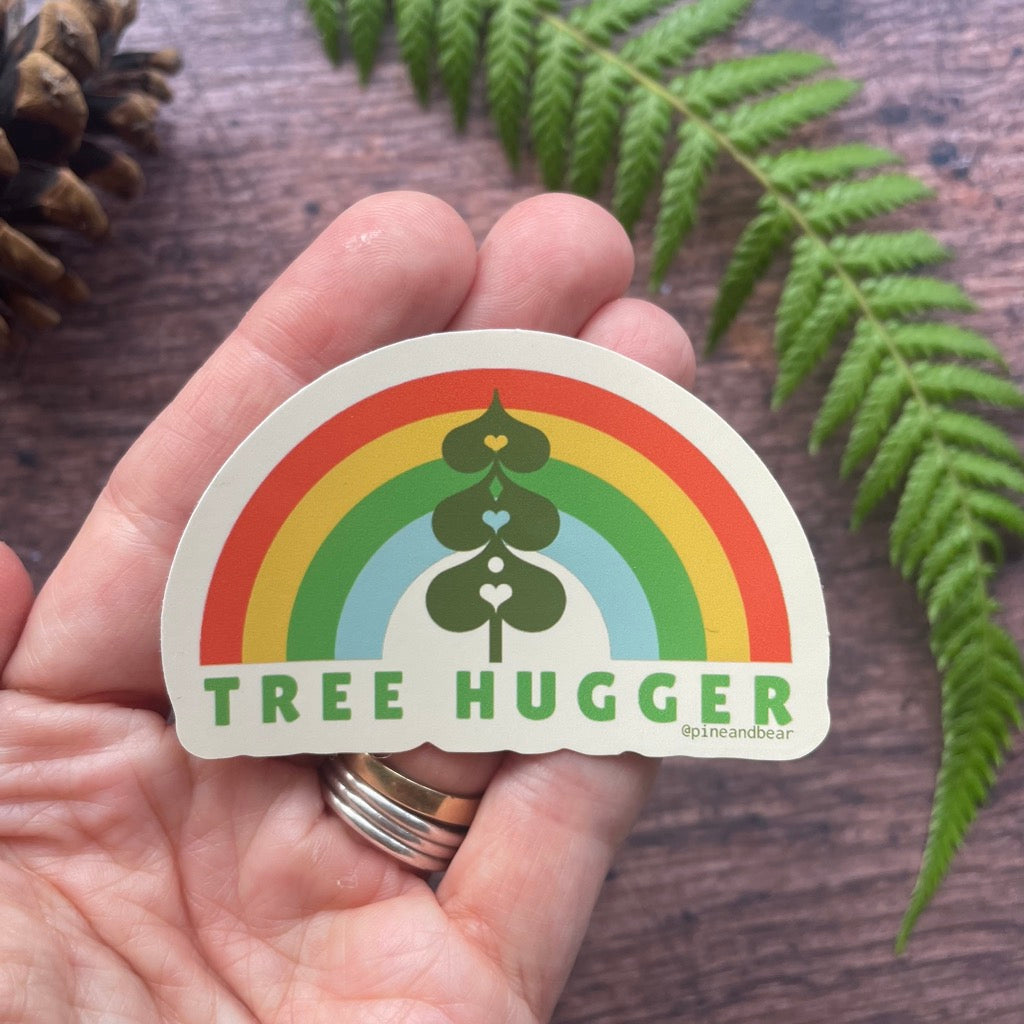 Tree Hugger Vinyl Sticker