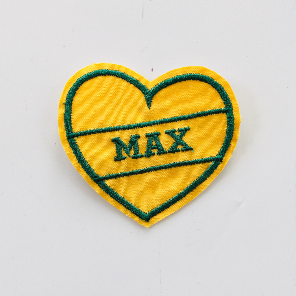 Retro Embroidered Name Patch - Heart