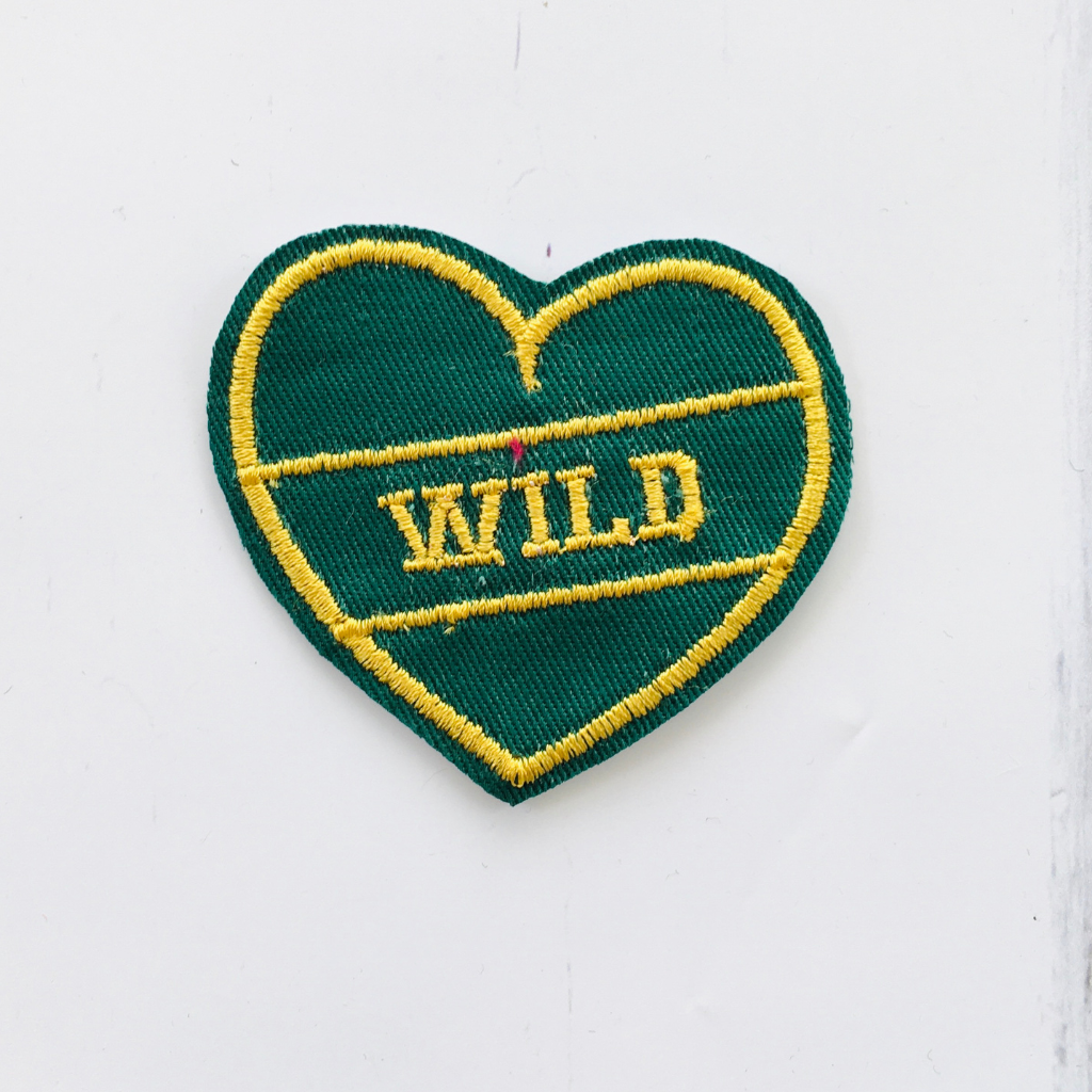 Retro Embroidered Name Patch - Heart