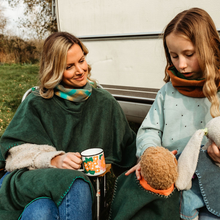 Organic Fleece Poncho Blanket, Camping Gifts UK