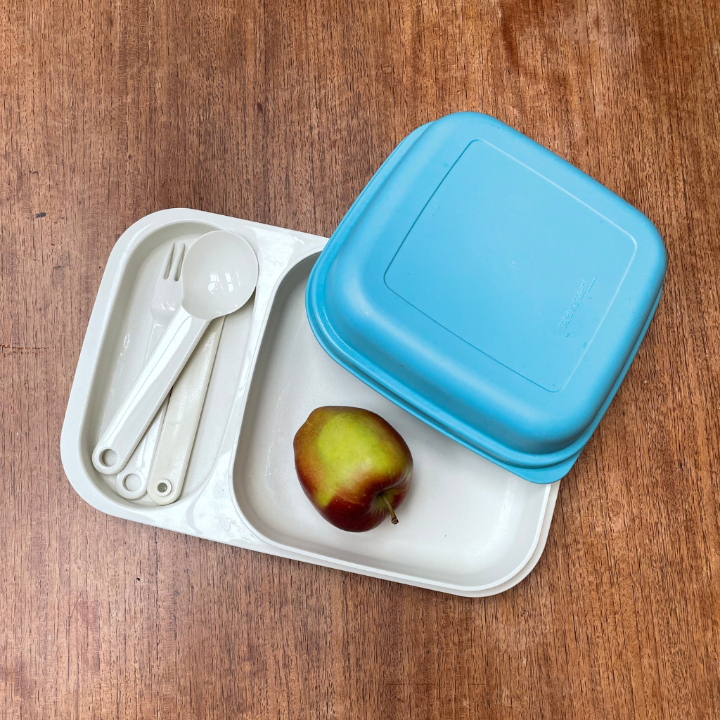 Retro Tupperware Lunch Box Tray
