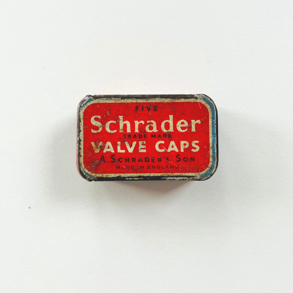Vintage Shrader Tin