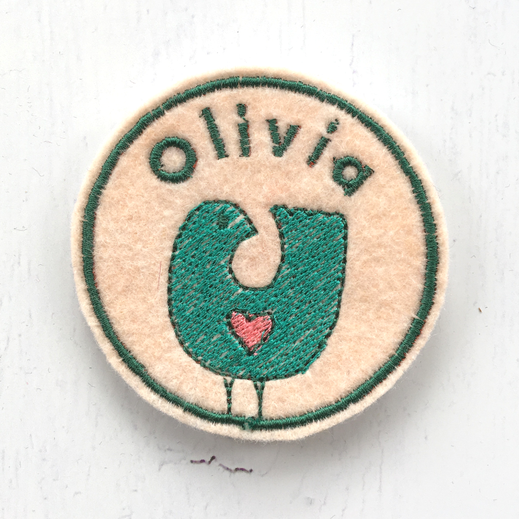 Personalised Embroidered Patch - Bird