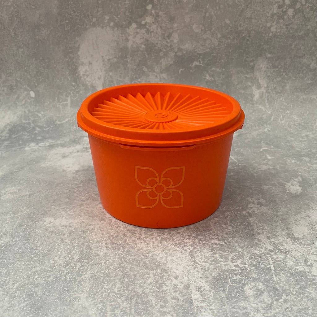 Retro Orange Tupperware Container