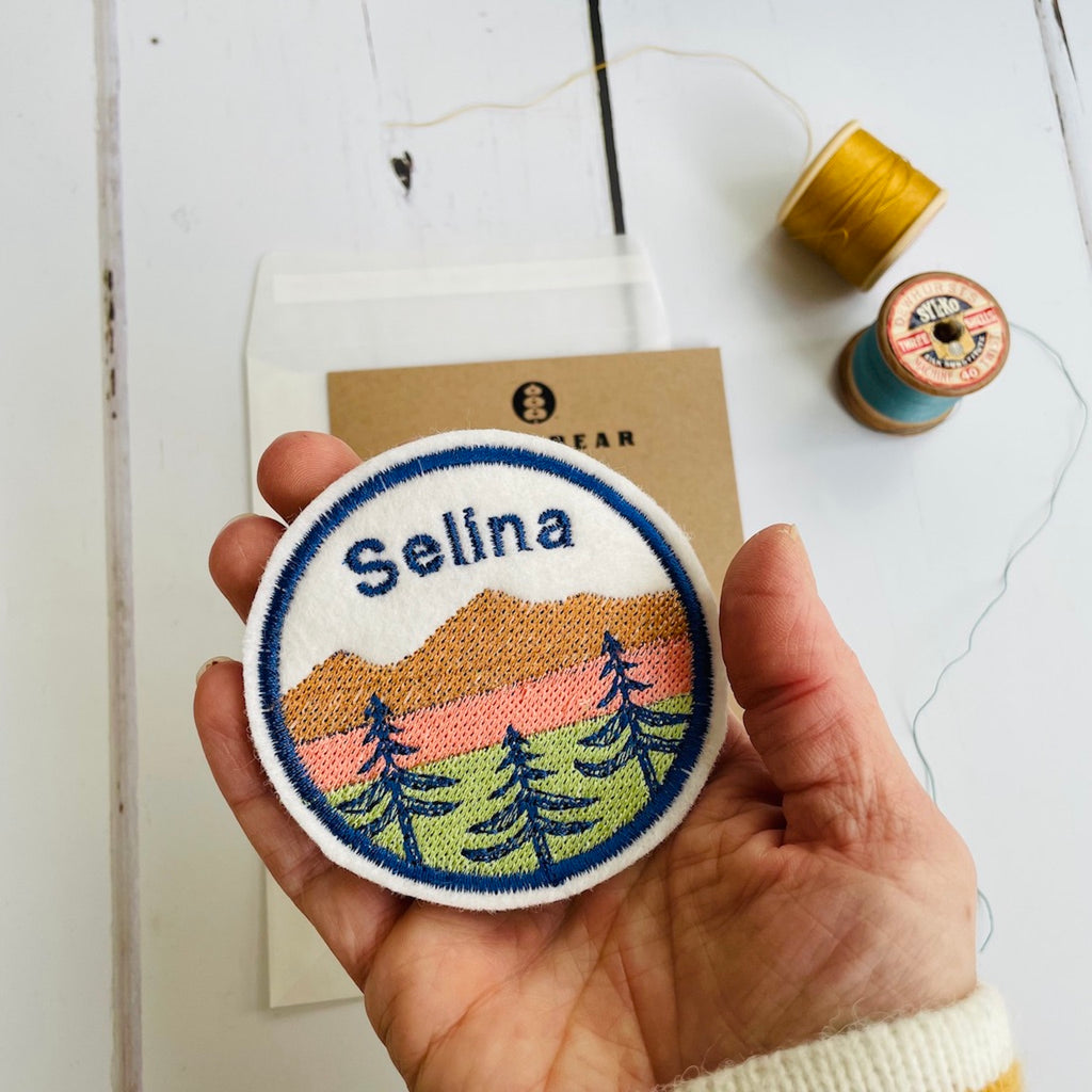 A personalised mountain patch