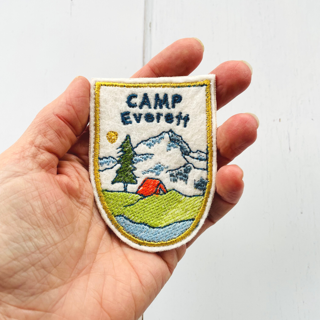 A vintage inspired custom camp patch