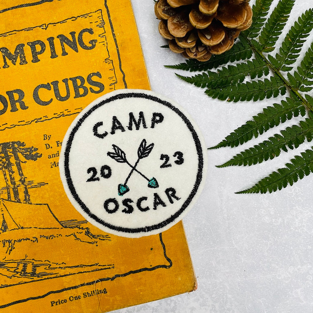 custom camping party patch