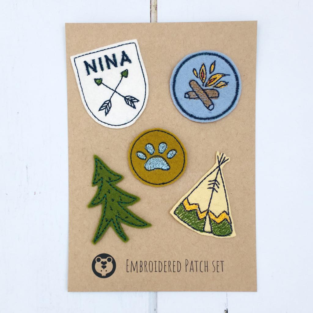 Personalised Camping Patch Set