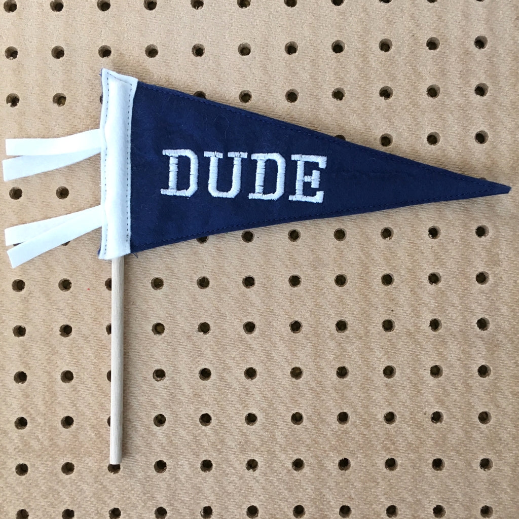 'Dude' Mini Pennant flag