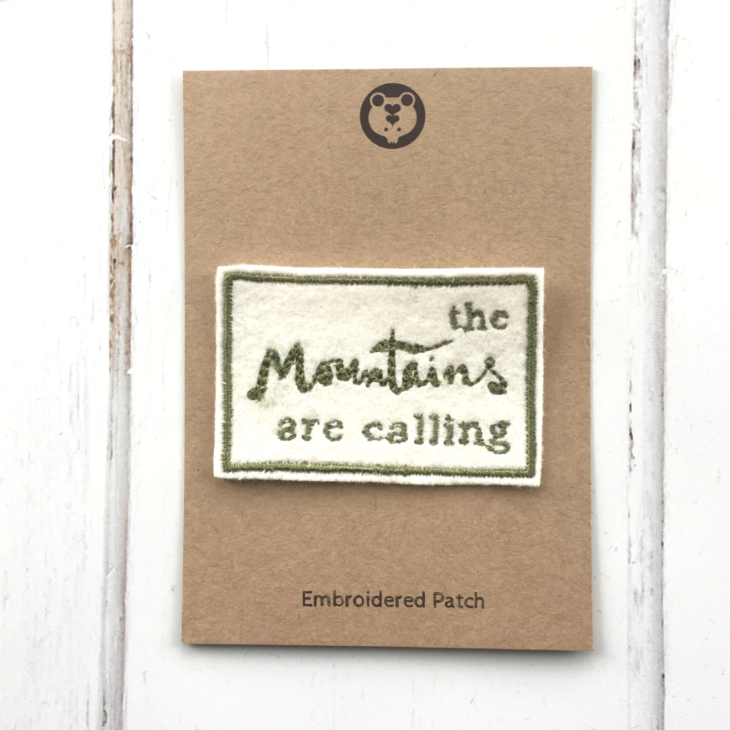 The Mountains are Calling Embroidered Adventure Patch
