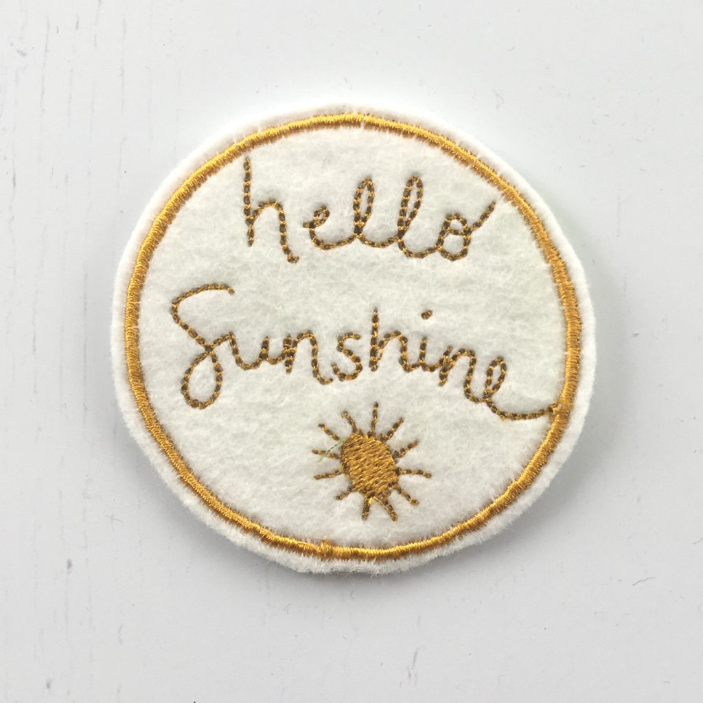 Hello Sunshine Embroidered Patch