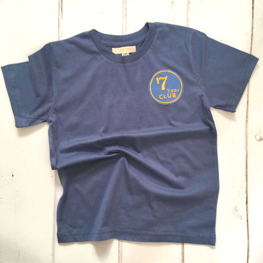 Personalised Embroidered Kids Birthday T-Shirt - Organic